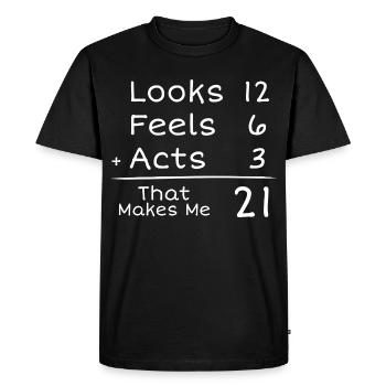 21 Year Old Humorous Birthday | 21st Anniversair - Men's Premium Organic T-Shirt - black - Front - Nico (187cm)