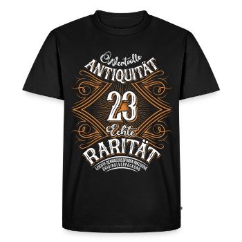 23rd Birthday Antique Rarity - Men's Premium Organic T-Shirt - black - Front - Nico (187cm)