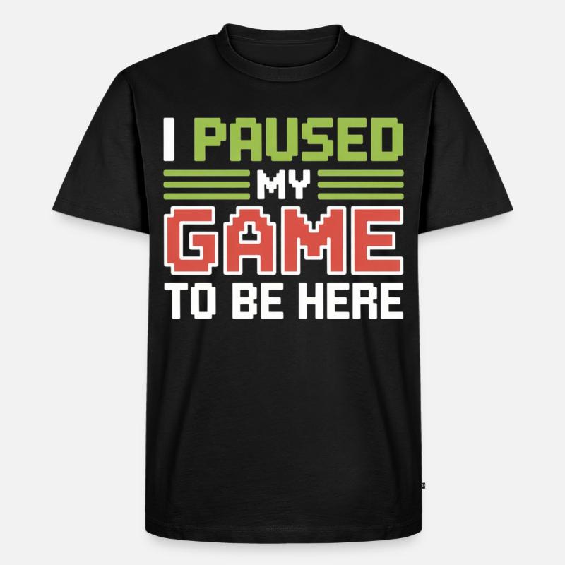Pause : Mon jeu interrompu - T-shirt Premium bio Homme - noir