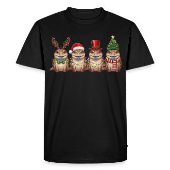 Lumières de Noël scinques à langue bleue - T-shirt Premium bio Homme - noir - Devant - Nico (187cm)