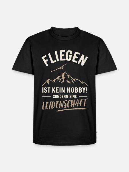 Fliegen | Kein Hobby sondern Leidenschaft - Männer Premium Bio T-Shirt - Schwarz