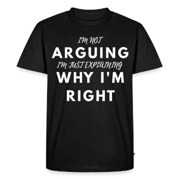 C’est drôle, je ne dis rien, j’ai raison, t-shirt sarcastique - T-shirt Premium bio Homme - noir - Devant - Nico (187cm)