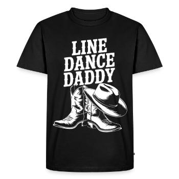 Line Dance Daddy Boots - Men's Premium Organic T-Shirt - black - Front - Nico (187cm)