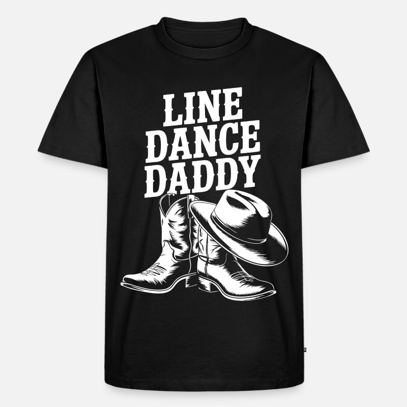 Line Dance Daddy Boots - Men's Premium Organic T-Shirt - black
