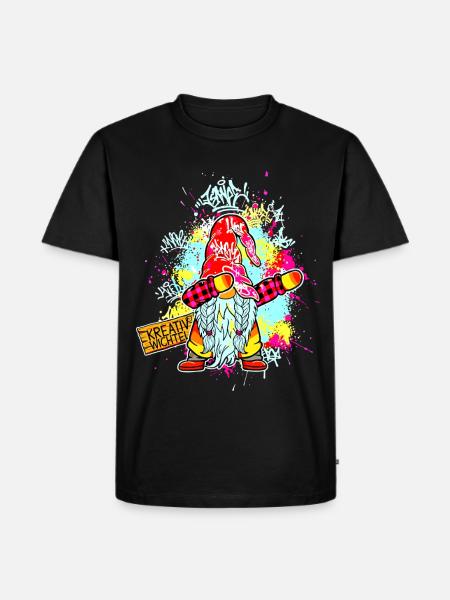 CREATIVE GNOME Dab Graffiti Artist XMas - Men's Premium Organic T-Shirt - black