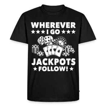 Casino Casino Players - Men's Premium Organic T-Shirt - black - Front - Nico (187cm)