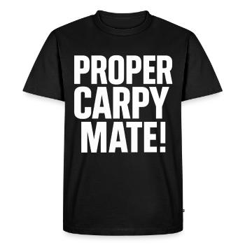 Un vrai dicton, un pote de carpe - T-shirt Premium bio Homme - noir - Devant - Nico (187cm)