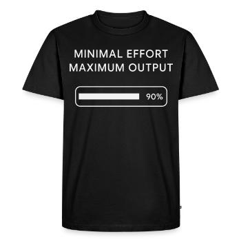 Effort minimum Rendement maximal - T-shirt Premium bio Homme - noir - Devant - Nico (187cm)