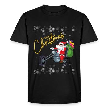pull de père noël humour joyeux noel père noël - T-shirt Premium bio Homme - noir - Devant - Nico (187cm)