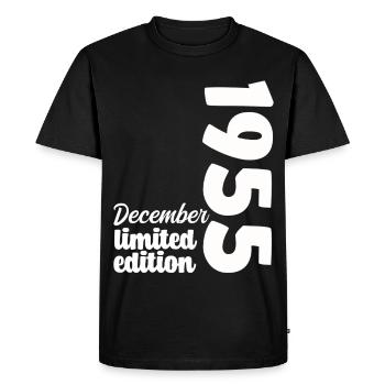 Anniversaire Décembre 1955 Limited Edition Cadeau - T-shirt Premium bio Homme - noir - Devant - Nico (187cm)