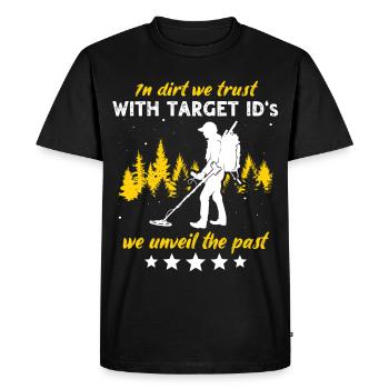 pêche sur terre - T-shirt Premium bio Homme - noir - Devant - Nico (187cm)