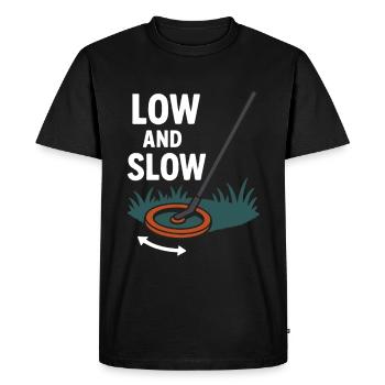 Low And Slow Metal Detecting Treasure Hunt - Men's Premium Organic T-Shirt - black - Front - Nico (187cm)