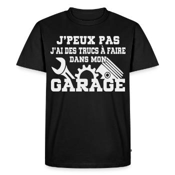 I Can't I Garage Humor DIY - Men's Premium Organic T-Shirt - black - Front - Nico (187cm)