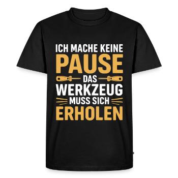 Un bricoleur dit que l’outil de bris récupère la chemise - T-shirt Premium bio Homme - noir - Devant - Nico (187cm)