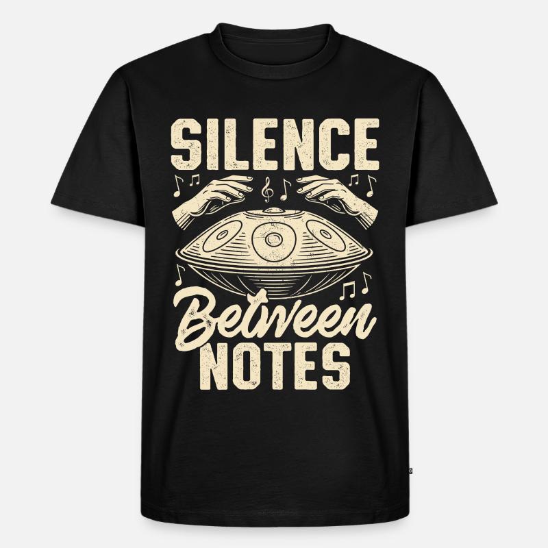 Silence Between Notes - Männer Premium Bio T-Shirt - Schwarz