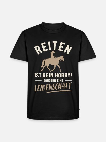 Horse riding | Not a hobby but a passion - Men's Premium Organic T-Shirt - black