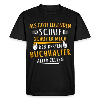 Accountant - Men's Premium Organic T-Shirt - black - Front - Nico (187cm)