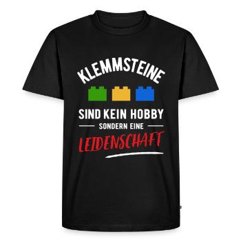 Clamping Stones | Not a hobby but a passion - Men's Premium Organic T-Shirt - black - Front - Nico (187cm)