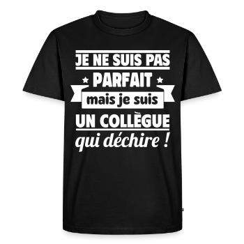 Colleague Who Tears Humor Work - Men's Premium Organic T-Shirt - black - Front - Nico (187cm)