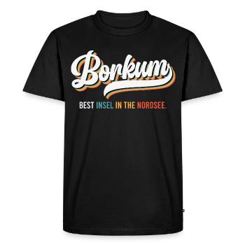 BORKUM BEST INSEL DANS LE NORDSEE Fun - T-shirt Premium bio Homme - noir - Devant - Nico (187cm)