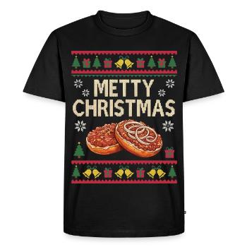 Cadeau de Noël Mett Funny Mett - T-shirt Premium bio Homme - noir - Devant - Nico (187cm)