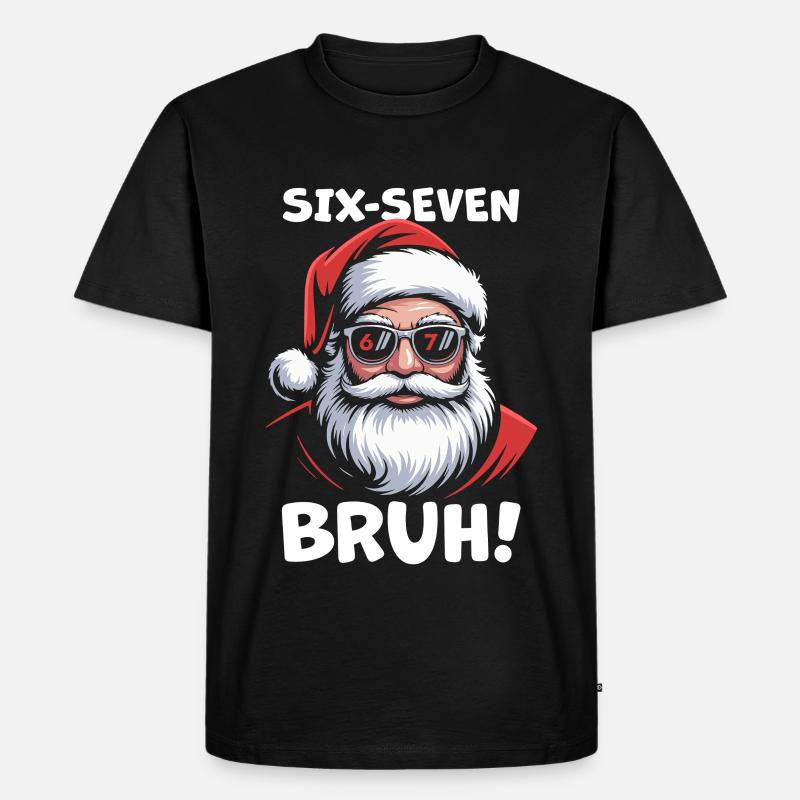 Weihnachtsmann Sechs Sieben - Männer Premium Bio T-Shirt - Schwarz