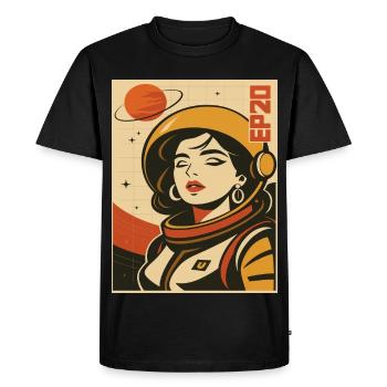Astronaut Retro Space Comic - T-shirt Premium bio Homme - noir - Devant - Nico (187cm)