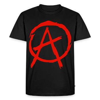 Symbole de l’anarchie en cercle - rouge - T-shirt Premium bio Homme - noir - Devant - Nico (187cm)