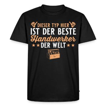 Best Handyman in the World - DIYer - Men's Premium Organic T-Shirt - black - Front - Nico (187cm)