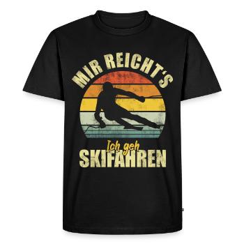 Skifahren Skifahrer Ski Lustiger Spruch - Männer Premium Bio T-Shirt - Schwarz - Vorne - Nico (187cm)