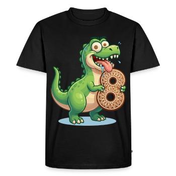 Dino 8 anniversaires cadeau drôle et mignon pour enfants 8 ans - T-shirt Premium bio Homme - noir - Devant - Nico (187cm)