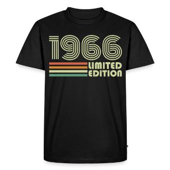 Vintage 1966 Retro 1966 Birthday Gift - Men's Premium Organic T-Shirt - black - Front - Nico (187cm)
