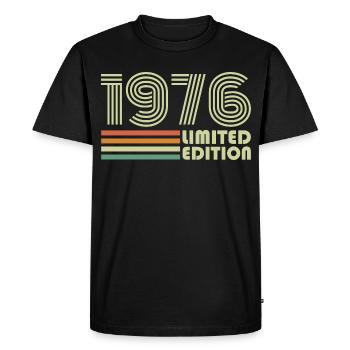 Vintage 1976 Retro 1976 Birthday Gift - Men's Premium Organic T-Shirt - black - Front - Nico (187cm)