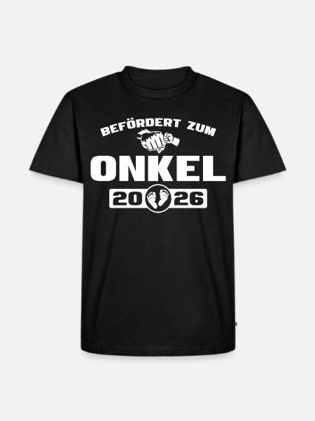 Baby Shower Promoted to Uncle 2026 - Men's Premium Organic T-Shirt - black