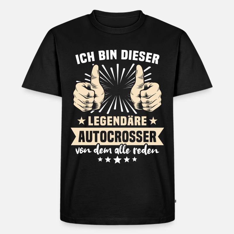 Autocrosser Sprüche - Männer Premium Bio T-Shirt - Schwarz