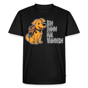 Dog Wanderer - Je randonne en montagne - T-shirt Premium bio Homme - noir - Devant - Nico (187cm)