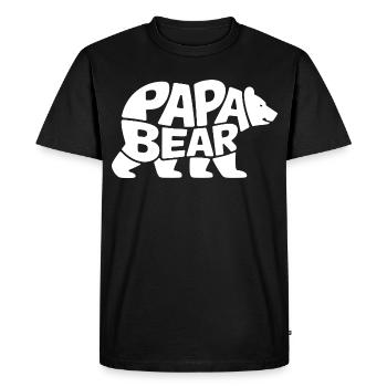 Papa Ours - T-shirt Premium bio Homme - noir - Devant - Nico (187cm)