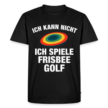 Frisbee Golf Excuse - Men's Premium Organic T-Shirt - black - Front - Nico (187cm)