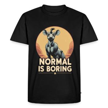 Le normal de niveau Okapi est ennuyeux - T-shirt Premium bio Homme - noir - Devant - Nico (187cm)