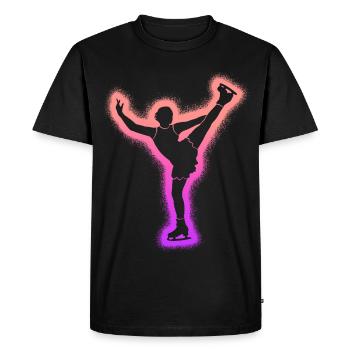 Patineuse artistique Fille patineuse artistique Patinage artistique - T-shirt Premium bio Homme - noir - Devant - Nico (187cm)