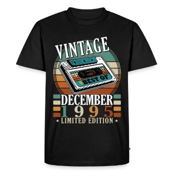 Vintage 1995 Best Of Limited Edition - Men's Premium Organic T-Shirt - black - Front - Nico (187cm)