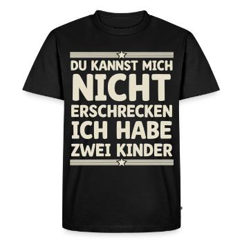 2 Children Mom Mom Father Dad - Men's Premium Organic T-Shirt - black - Front - Nico (187cm)