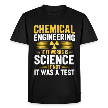 Funny Chemical Engineer Science Humor Logic - Men's Premium Organic T-Shirt - black - Front - Nico (187cm)
