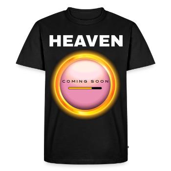 Heaven Coming Soon - Men's Premium Organic T-Shirt - black - Front - Nico (187cm)