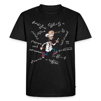 Savant fou - T-shirt Premium bio Homme - noir - Devant - Nico (187cm)