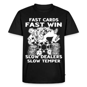 Casino Casino Game - Men's Premium Organic T-Shirt - black - Front - Nico (187cm)