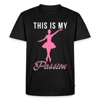 Dancing Passion Pink Silhouette - Men's Premium Organic T-Shirt - black - Front - Nico (187cm)