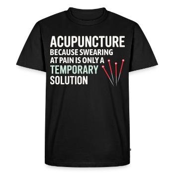 Praticien agréé en médecine traditionnelle chinoise, expert en douleur chronique - T-shirt Premium bio Homme - noir - Devant - Nico (187cm)