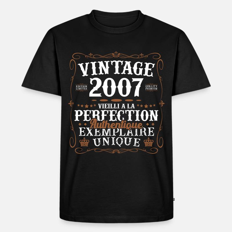 authentique_2007 - Männer Premium Bio T-Shirt - Schwarz