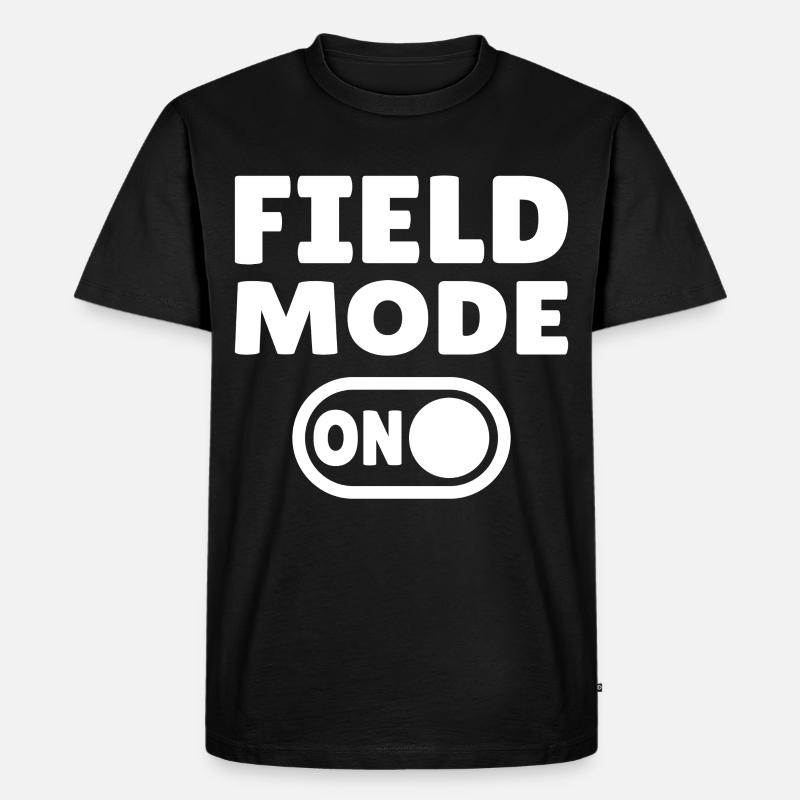 Field Mode ON – Leichtathletik - Männer Premium Bio T-Shirt - Schwarz